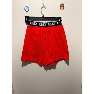Lazy One Red Whale Tail END Boxer Briefs Men's Medium Cotton